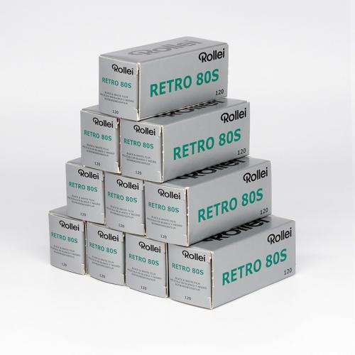白黒フィルム　ROLLEI　RETRO80S　ブローニー120サイズ　10本組