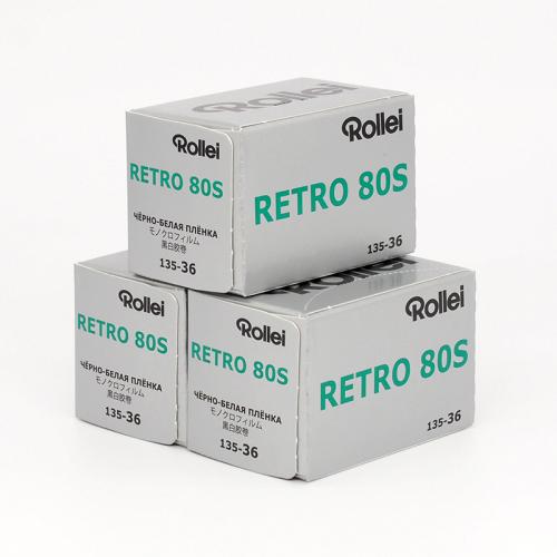 白黒フィルム ROLLEI RETRO80S 36枚撮り 3本組